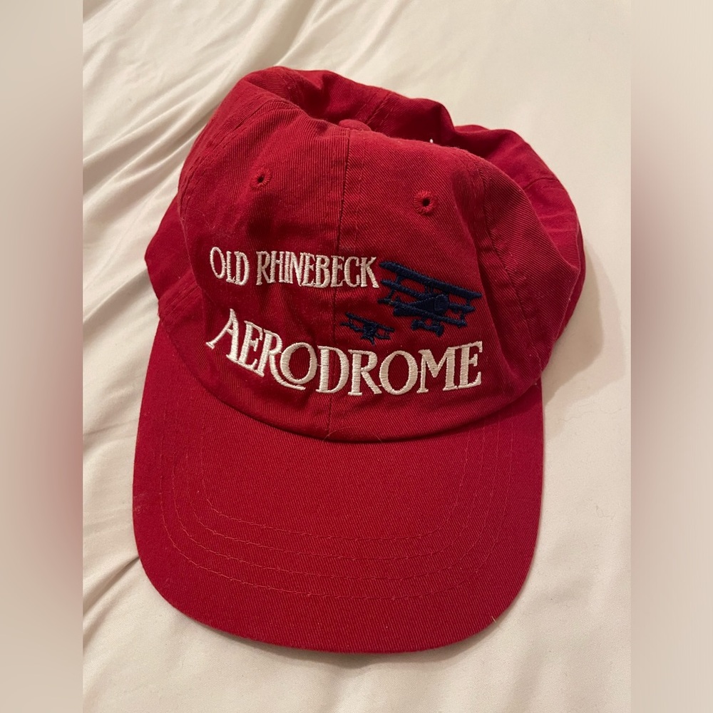 Old Rhinebeck aerodrome red baseball cap
